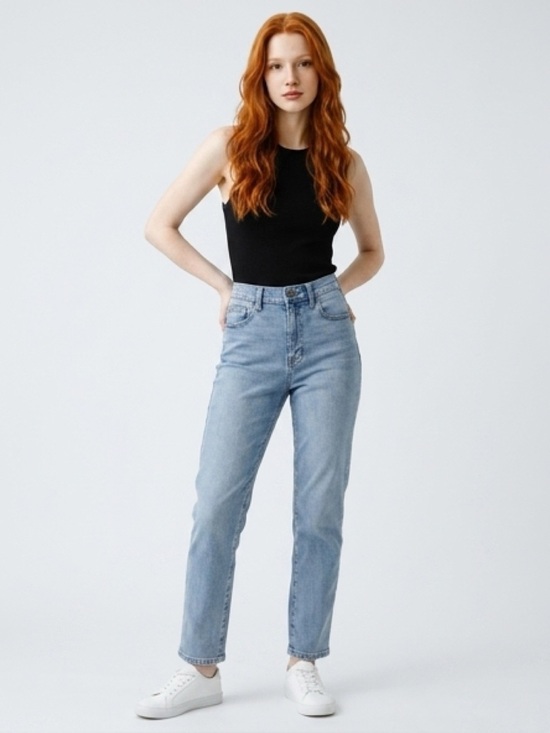 Dkny Denim - DKNY Light Blue Straight Leg Jeans